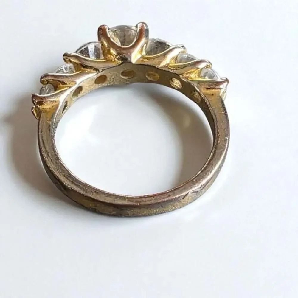 Gold and CZ Women's Ring